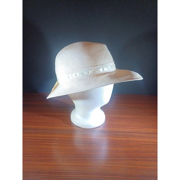 Mens Fedora Hat Tan W/Band - Picture 1 of 13